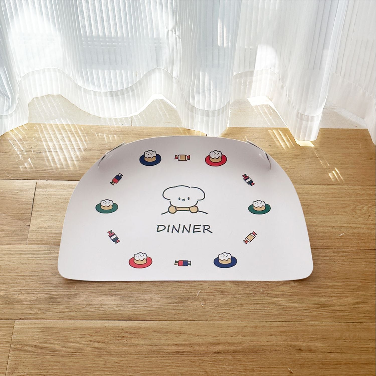 katten placemat pu leer met schattig hondje illustratie